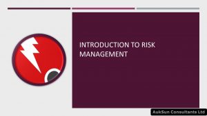 B.12 Introduction to Risk Management